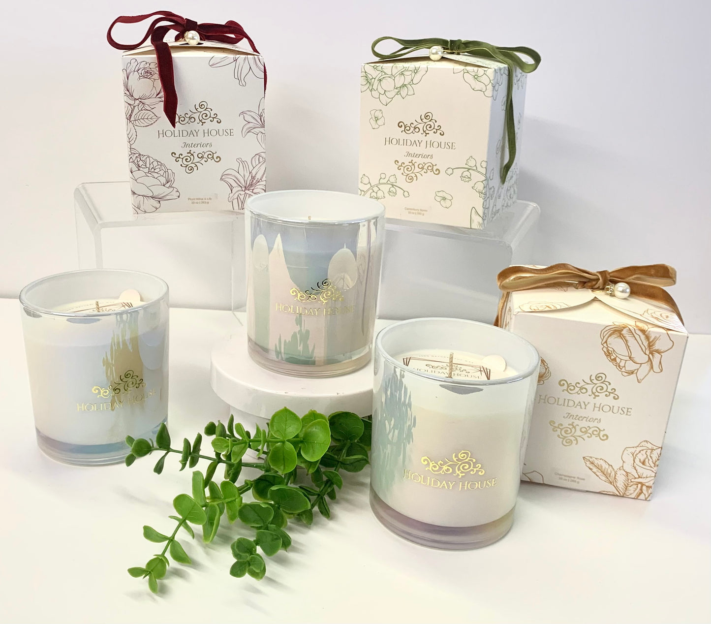 Floral Gift Boxed Candle Set