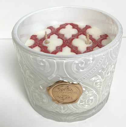 Glimmering Embossed Red Currant