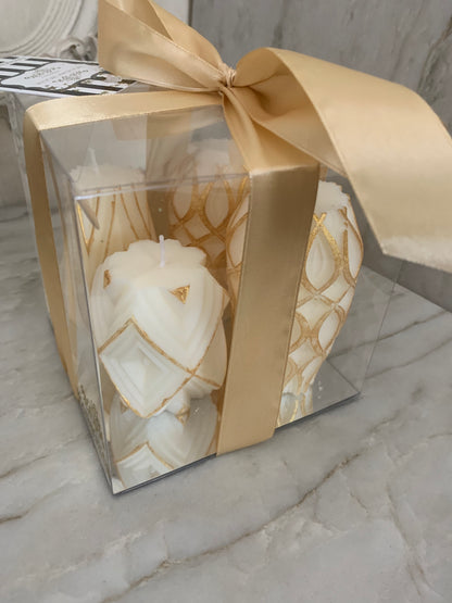 Gilded Geometrical Candle Gift Set