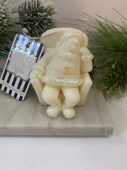 Santa in Chair Candle Gift Set