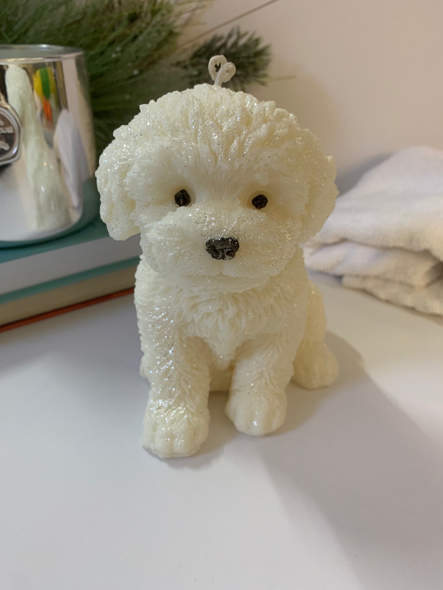 Little White Puppy Gift Boxed Candle