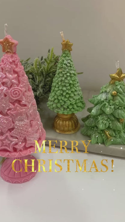 Christmas Tree Candle Gift Set