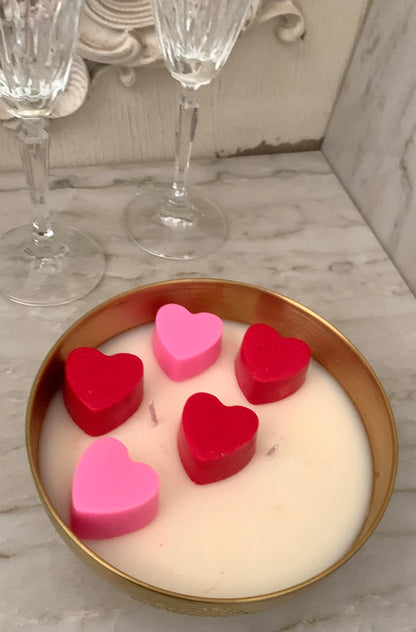 Love Candle in Gold Metallic Vessel, 19 oz (Case of 4)