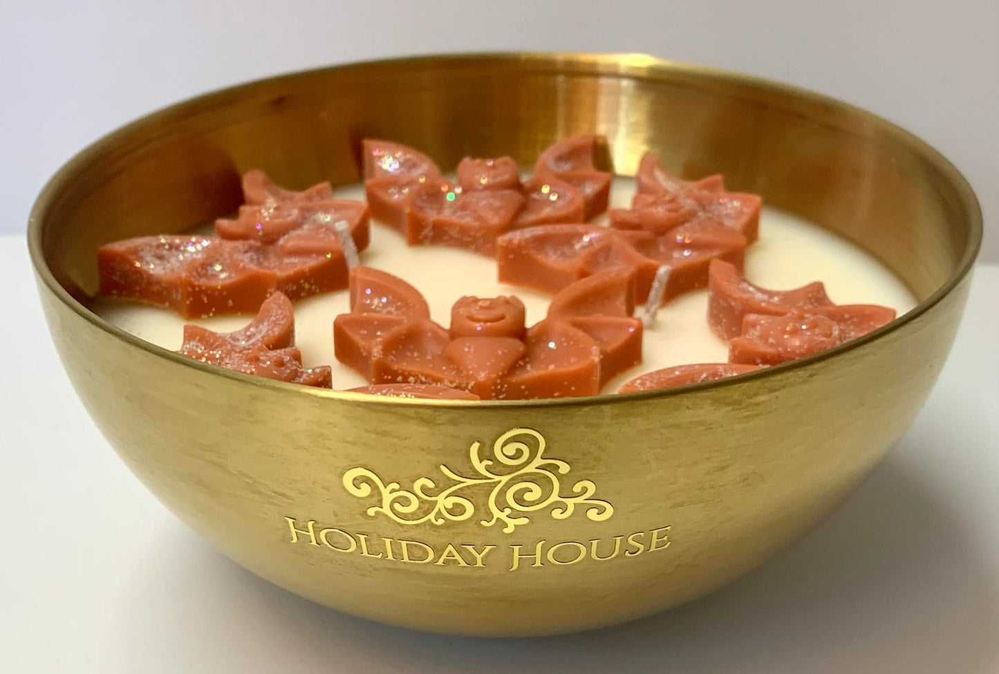 Spooky Halloween Bats in Gold Metallic Vessel, 19 oz (Case of 4)