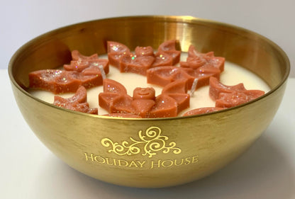 Spooky Halloween Bats in Gold Metallic Vessel, 19 oz (Case of 4)