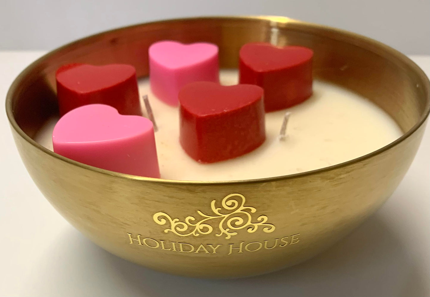 Love Candle in Gold Metallic Vessel, 19 oz (Case of 4)