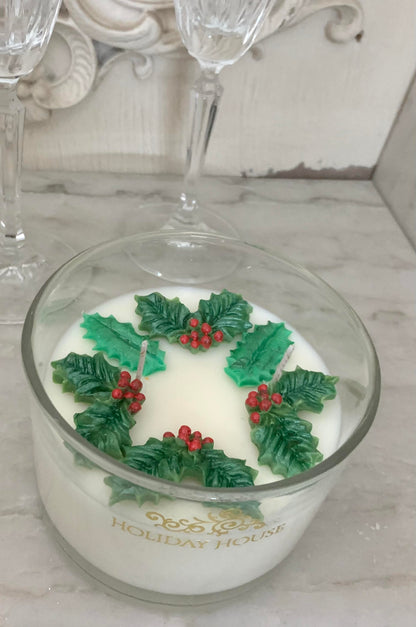Fraser Fir Holiday Leaves Candle